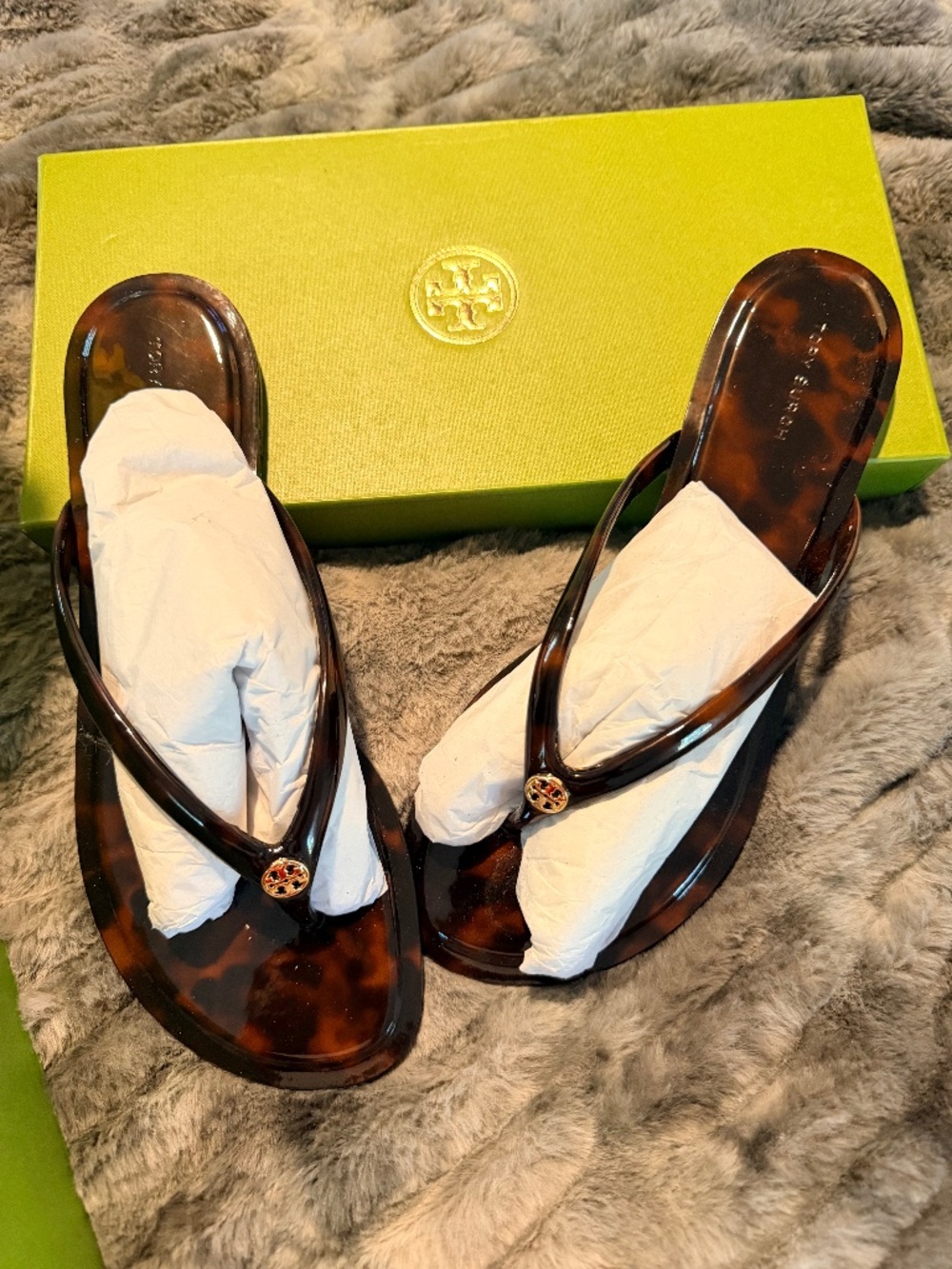Tory Burch Chelsea Patent Leather Tortoise Sz 8.5 NWT